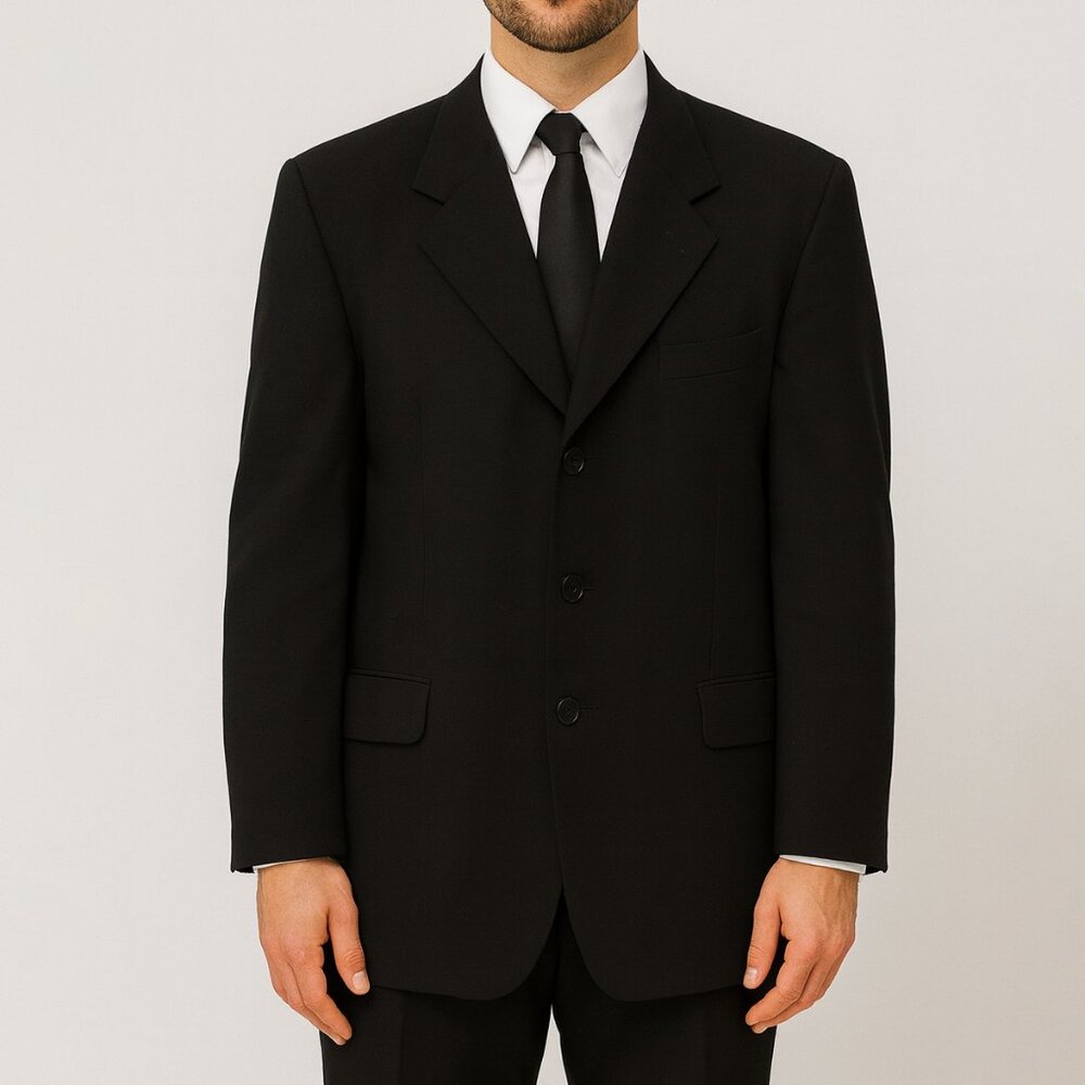 Valentino Uomo Vintage Wool Blazer Suit Jacket Luxury Italian‎ 44L Men's